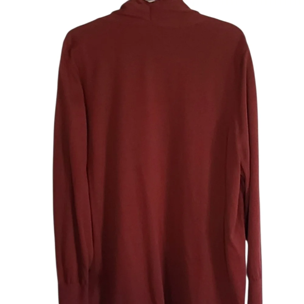 Lands End Cardigan Sweater Terracotta Orange Rust 2X